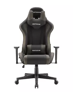 MaxPodium Tactical Gaming Stuhl | Ergonomischer Breiter Bürostuhl | Stoff, Grau - Bild 1 von 14