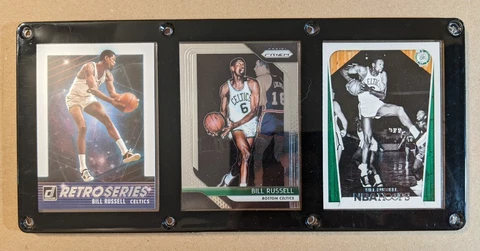 BILL RUSSELL 3 CARD PLAQUE BOSTON CELTICS Cover
