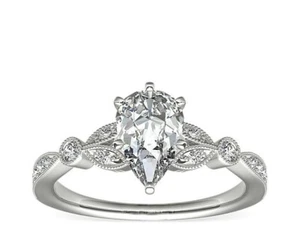 2.20 Ct Pear IGI Certified Lab Grown Diamond Ring For Her 14K White Gold - Picture 1 of 7