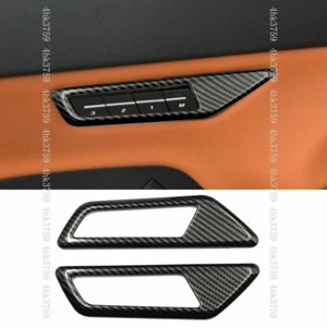 Carbon Fiber Seat Adjustment Button Frame Cover Trim For Jaguar E-PACE 2018-2021 - Picture 1 of 3