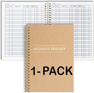 1 Pack Accounting Ledger Books for Home Budget Tracking Business Bookkeeping ... - Picture 1 of 12