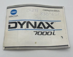 Macchina fotografica Minolta Dynax 7000i manuale istruzioni originale, inglese - Foto 1 di 2