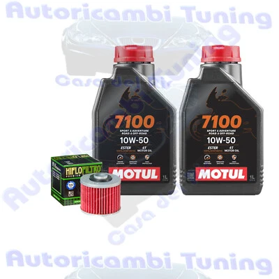 Kit Tagliando Olio Motul 7100 10W50 + Filtro Per Yamaha XV250 S Virago 1996>2000 - Immagine 1 di 4