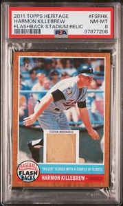 2011 TOPPS HERITAGE FLASHBACK RELICS #FSRHK HARMON KILLEBREW PSA 8 /99 POP 1 - Picture 1 of 2
