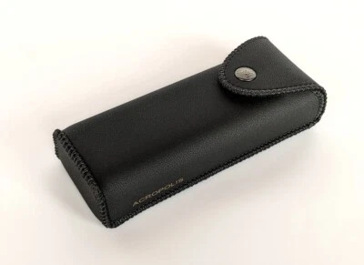 Vertical Waist Case for Glasses, Black PU Leather Eyeglasses Belt Case - Image 1 of 4