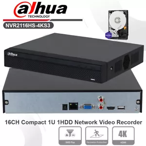 Dahua NVR2116HS-4KS3 16CH NVR Security Network Video Recorder System H.265 SMD+ - Bild 1 von 9