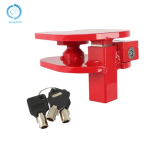 For Universal Equipment Lock Steel Ball Ring Hitch Lock Secure Trailer W/ 3 keys - Picture 1 of 11