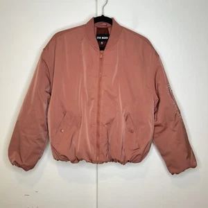 Steve Madden Vida Puffer Bomber Jacket In Rose Size XS NWT - Picture 1 of 8
