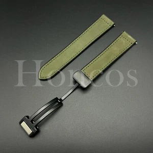 20 22 mm Satin Leder Uhrenarmband Armband Magnet Faltschließe passend für Tudor GN - Bild 1 von 3