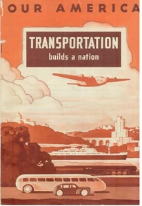 AD (1943) COCA COLA "Our America Transportation Builds Nation (School Stick Q - Picture 1 of 8
