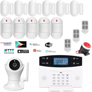 A23 Tuya APP WiFI GSM Wireless Wired Smart DIY Home Security Alarm System+Camera - Picture 1 of 20