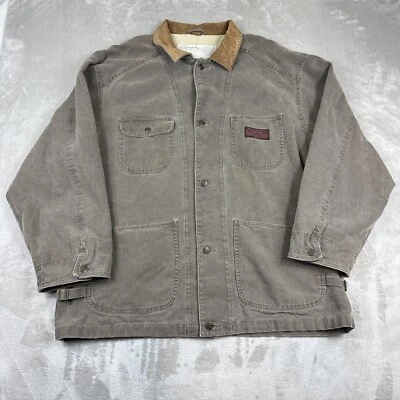 Chaqueta de Colección Abercrombie & Fitch Tareas Para Hombre Talla L Gris/Beige Lona Foto 1 de 4