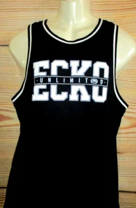 MENS ECKO UNLTD BLACK TANK TOP T-SHIRT SIZE L - Picture 1 of 3