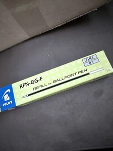 12 x BLACK Pilot Ballpoint Refill RFN-GG-F Fine 0.7mm 623606 TRACKED - Picture 1 of 2