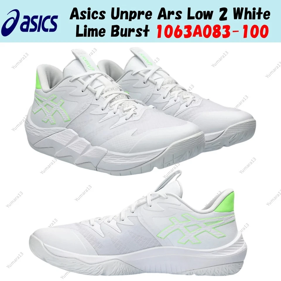 Asics Unpre Ars Low 2 White Lime Burst 1063A083-100 taglia uomo - Immagine 1 di 4