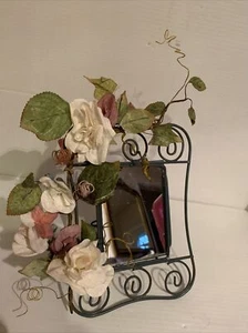 Vintage Standing Mirror..Adorned w/ Flowers & Leaves!!! - Picture 1 of 5