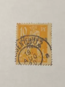 Antique Rare Error Bavaria Bayern 10pf 1920 OVERPRINT DEUTSCHES REICH USED STAMP - Picture 1 of 3