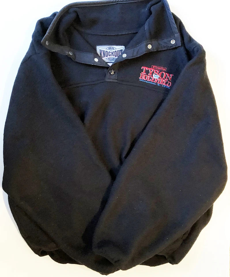 Vintage Original Mike Tyson vs. Evander Holyfield Boxing Fight Pull Over Fleece - Image 1 of 1