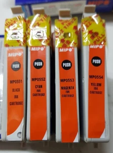 4 x kompatible T-0551/552/553/554 Tintenpatronen für Epson R240/245Rx420/425/520 - Bild 1 von 1