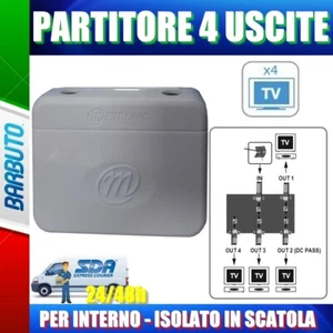 PARTITORE 4 USCITE PER INTERNO ISOLATO IN SCATOLA PLASTICA - Imagen 1 de 1