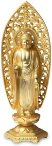 Estatua de Buda japonés Amida nyorai Amitabha Tathagata Takaoka Japón NUEVO - Imagen 1 de 6