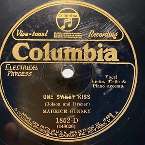 Maurice Gunsky 78 rpm COLUMBIA 1852 ONE SWEET KISS popular 1929 E - Picture 1 of 4