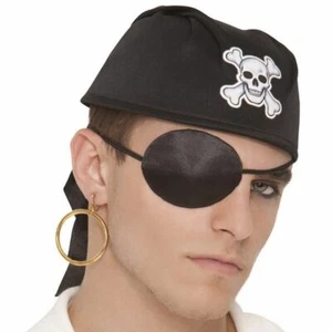 Pirate Black Silk Eye Patch - Picture 1 of 1