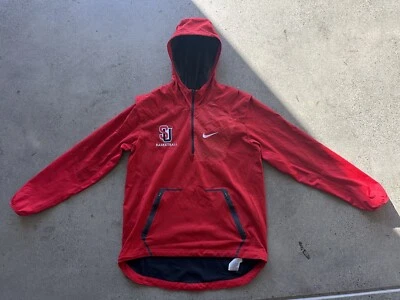 Vintage Nike Seattle University Basketball Red Hooded 1/4 Zip Windbreaker Size M - Image 1 of 4