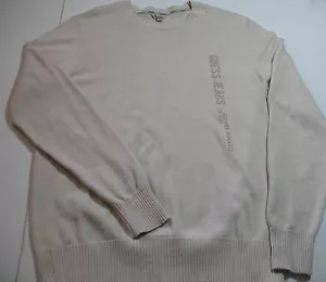 Guess Jeans Spellout Sweater Herren Large Y2K Langarm Rundhals Pullover - Bild 1 von 6
