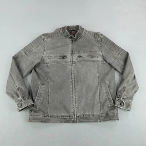Moonshine Spirit Jacket Mens Large Gray Bomber Moto Western Ranch Rodeo Coat - Picture 1 of 14