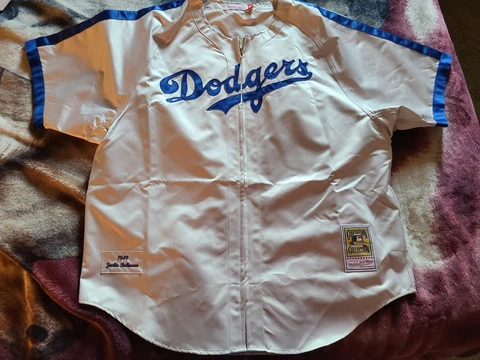 Mitchell Ness M&N Authentic Brooklyn Dodgers Jackie Robinson jersey satin 52 2xl Cover