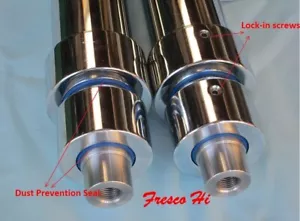 Cilindro telescópico Lowrider Hydraulics cromado 12""-22"", tornillo de bloqueo, puerto superior - Imagen 1 de 8