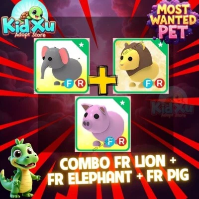 A NEW BRAND 🐘🦁🐷 Combo FR Elephant + FR Lion + FR Pig Pet/Trusted Store! | Fast Delivery