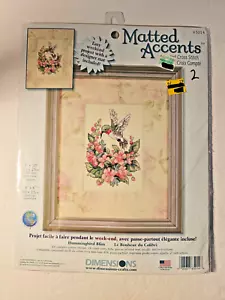 Colibrí y Flores Rosas, Kit Punto de Cruz Contado Mat - Kit #65014 Nuevo** - Imagen 1 de 4