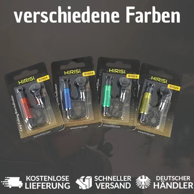 ‎HIRISI TACKLE 4x Hirisi Swinger für Karpfenangeln Angeln mit Bissanzeiger rot gelb blau grün