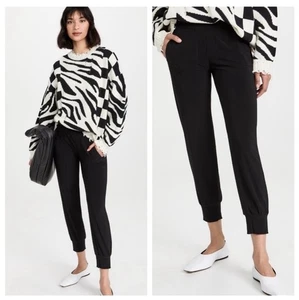 Gr. XS Norma Kamali Boyfriend Puff Jogginghose in schwarz - Bild 1 von 6