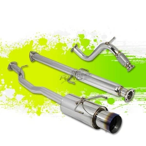 FOR 94-97 ACCORD H22/F22 RACING CATBACK EXHAUST 4.5"MUFFLER BURN+SILENCER - Picture 1 of 1