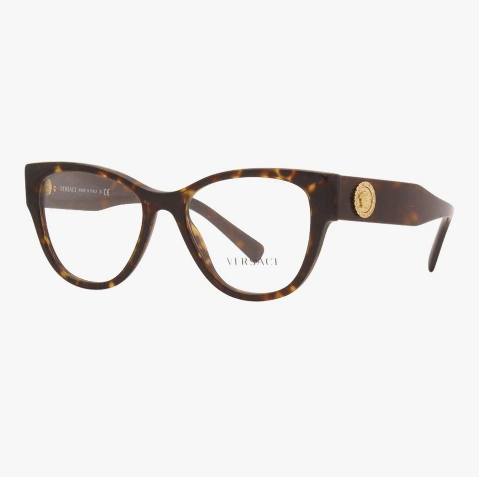 Gafas Versace VE3281BA 5323 53-17-140 Lente de demostración 108 Marco Habana Oscuro Foto 1 de 4