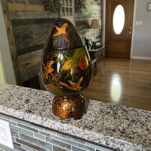 Vintage Hand Painted Lacquerware Storage Box 11” Made In Vietnam - Picture 1 of 8