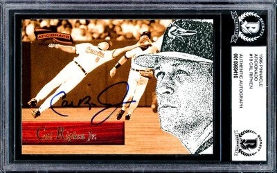 Cal Ripken Jr. Подписанная карта 1996 Pinnacle Aficionado 18 Orioles Beckett No10989410 - Изображение 1 из 2
