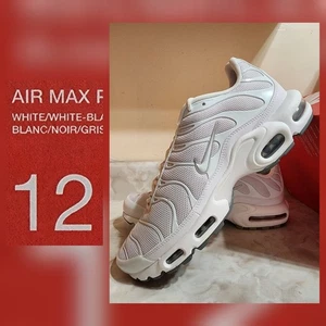 Men's Size 12 NIB Nike Air Max Plus White Black Cool Grey 604133-139 Sneakers 🔥 - Picture 1 of 13