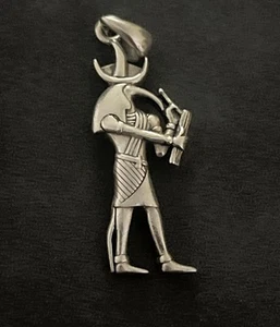 Egyptian God of Knowledge Thoth 925 Sterling Silver Pendant - Picture 1 of 2