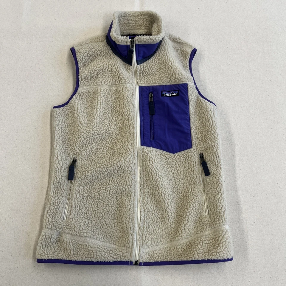 Chaleco Patagonia Para Mujer Clásico Retro X Pila Profunda Sherpa Natural Púrpura Talla S Foto 1 de 4