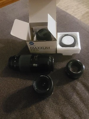 Sony 18-70mm f/3.5-5.6 DT. Minolta 50mm, 70-210, 35-70 F4 - Lote de montaje Sony A. Foto 1 de 4