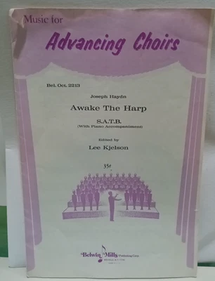 Awake The Harp J Haydn Sheet Music SATB Piano 1968  Music For Advancing Choirs - Image 1 of 4