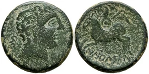 ICALCUNSCEN (Iniesta, Cuenca). As. (Ae. 13,28g/28mm). 120-20 a.C. (FAB-1418 var - Imagen 1 de 1