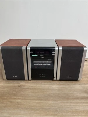 Sony CMT-DV2D Micro Hifi Shelf System, DVD CD Cassette Radio NO Remote - TESTED - Image 1 of 4