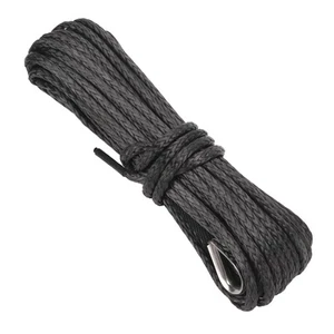 Synthetic Winch Rope 1/4in Dia Weatherproof Winch Recovery Cable 15m Long - Picture 1 of 22