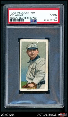 1909 T206 Cy Young GLV siestas (indios) variación salón de la fama PSA 2 - BUENO Foto 1 de 2