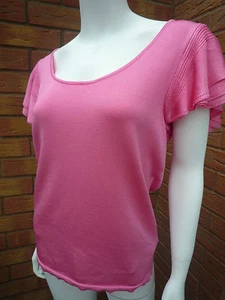 RALPH LAUREN PETUNIA PINK WATERFALL SLEEVE TOP SIZE XL (UK 16) - Picture 1 of 5